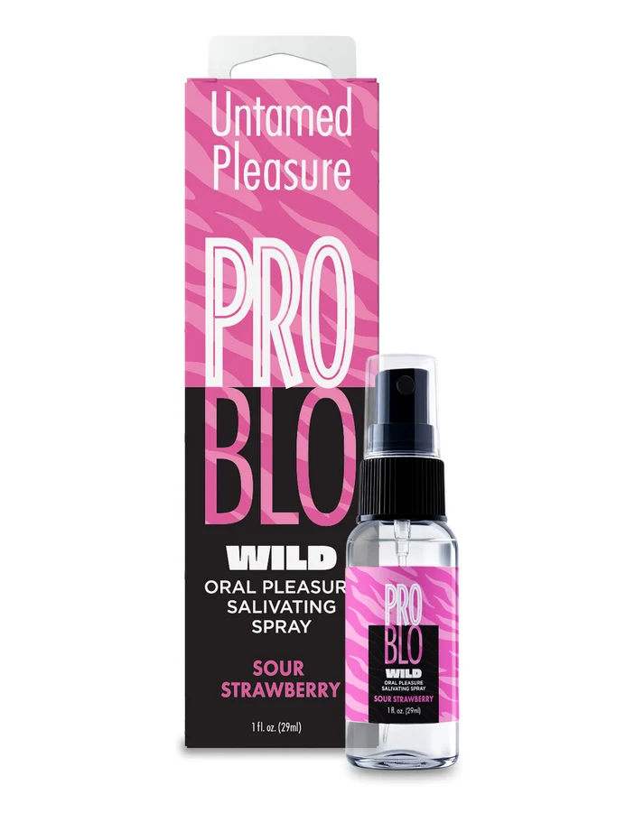 Little Genie - Problo Wild, Mouthwatering Salivating Spray, Sour Strawberry 1oz - Lubricants, Creams & Glides