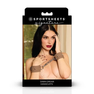 Sportsheets - Signature Dawn Dream Handcuffs Brown - Bondage & Fetish Toys