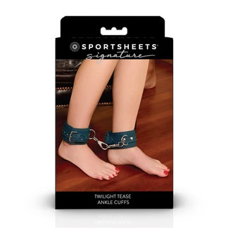 Sportsheets - Signature Twilight Tease Ankle Cuffs Blue - Bondage & Fetish Toys