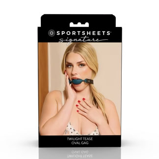 Sportsheets - Signature Twilight Tease Oval Gag Blue - Bondage & Fetish Toys