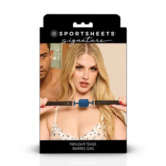 Sportsheets - Signature Twilight Tease Barrel Gag Blue - Bondage & Fetish Toys