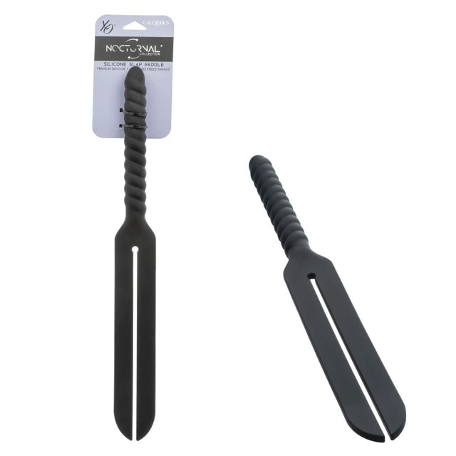 CalExotics - Nocturnal Collection Silicone Slap Paddle Black - Bondage & Fetish Toys