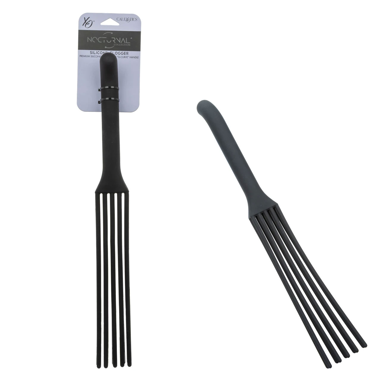 CalExotics - Nocturnal Collection Silicone Flogger Black - Bondage & Fetish Toys