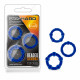 Stay Hard - Beaded Cock Rings - 3 Pack - Blue Image