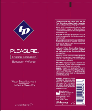 Id Pleasure Tingling Sensation Water Based Lubricant Hp-Id-Plt
