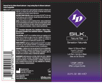Adult Id Silk Natural Feel Water Silicone Blend Hybrid Lubricant 2.2 Oz