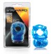 Stay Hard Reusable 5 Function Vibrating Cock Ring - Blue Image