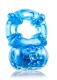 Stay Hard Reusable 5 Function Vibrating Cock Ring - Blue Image
