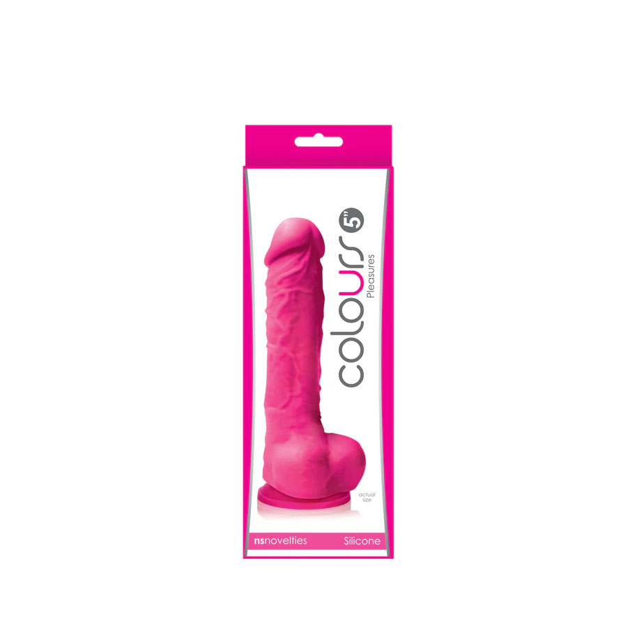 Nsnovelties Colours Pleasures 5 Inch Silicone Dildo Pink Adult Toy
